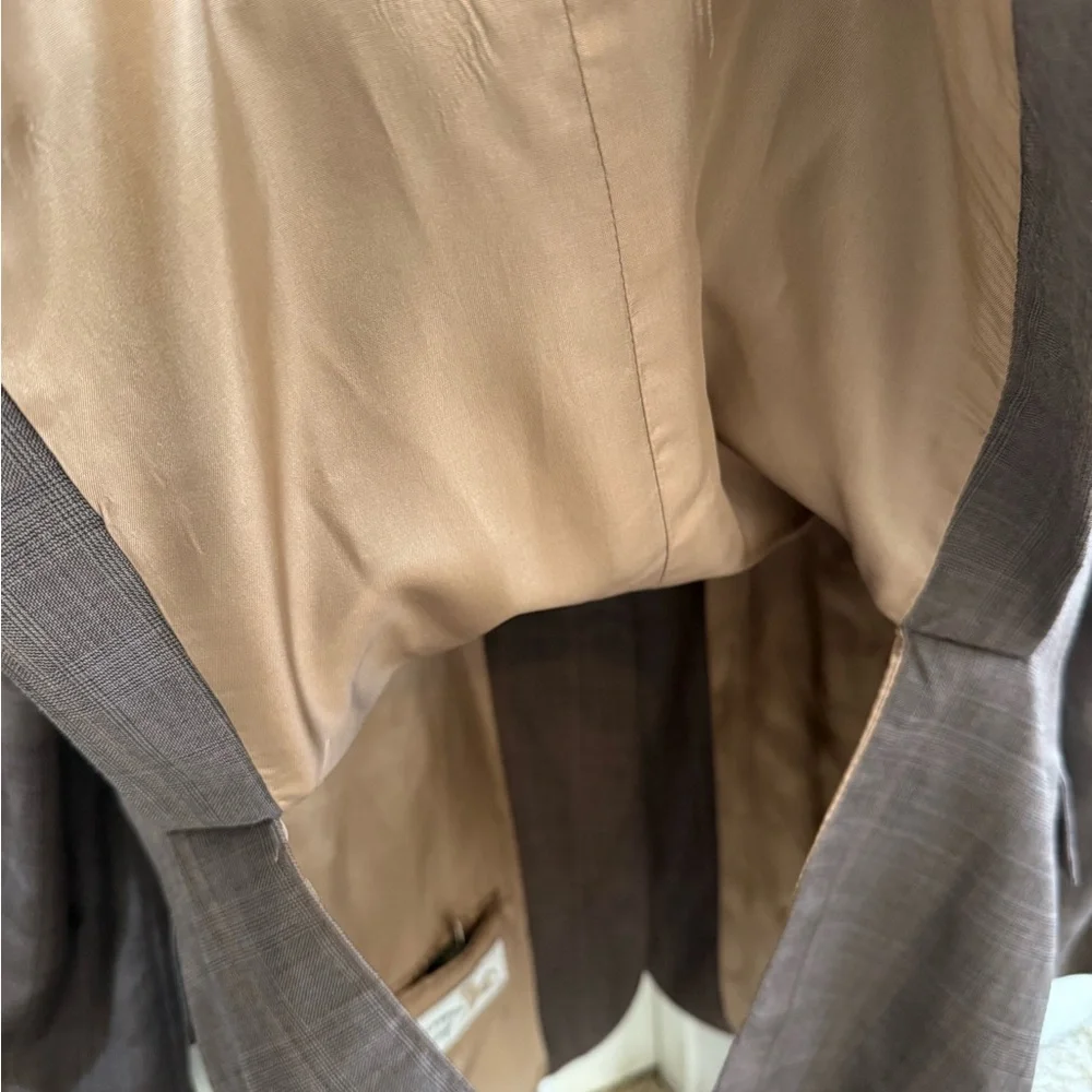 RJ Classics Prestige Equestrian Show coat ladies 12 R brown plaid shades - Picture 12 of 15
